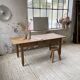 1950s oak butcher's farm table