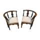 Paire de fauteuils de coin de style Louis XVI début 20ème