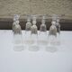 7 antique glass champagne flutes in Louis Philippe style