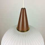 Scandinavian suspension opaline teak 1960