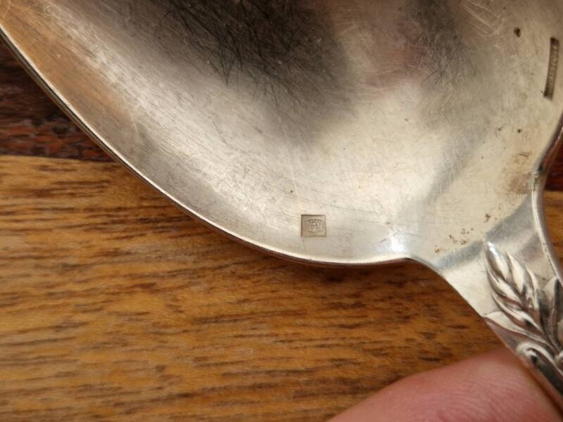 Christofle Set of 6 Lauriers model table spoons in silver-plated metal