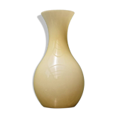 Opaline glass vase, cream colour.