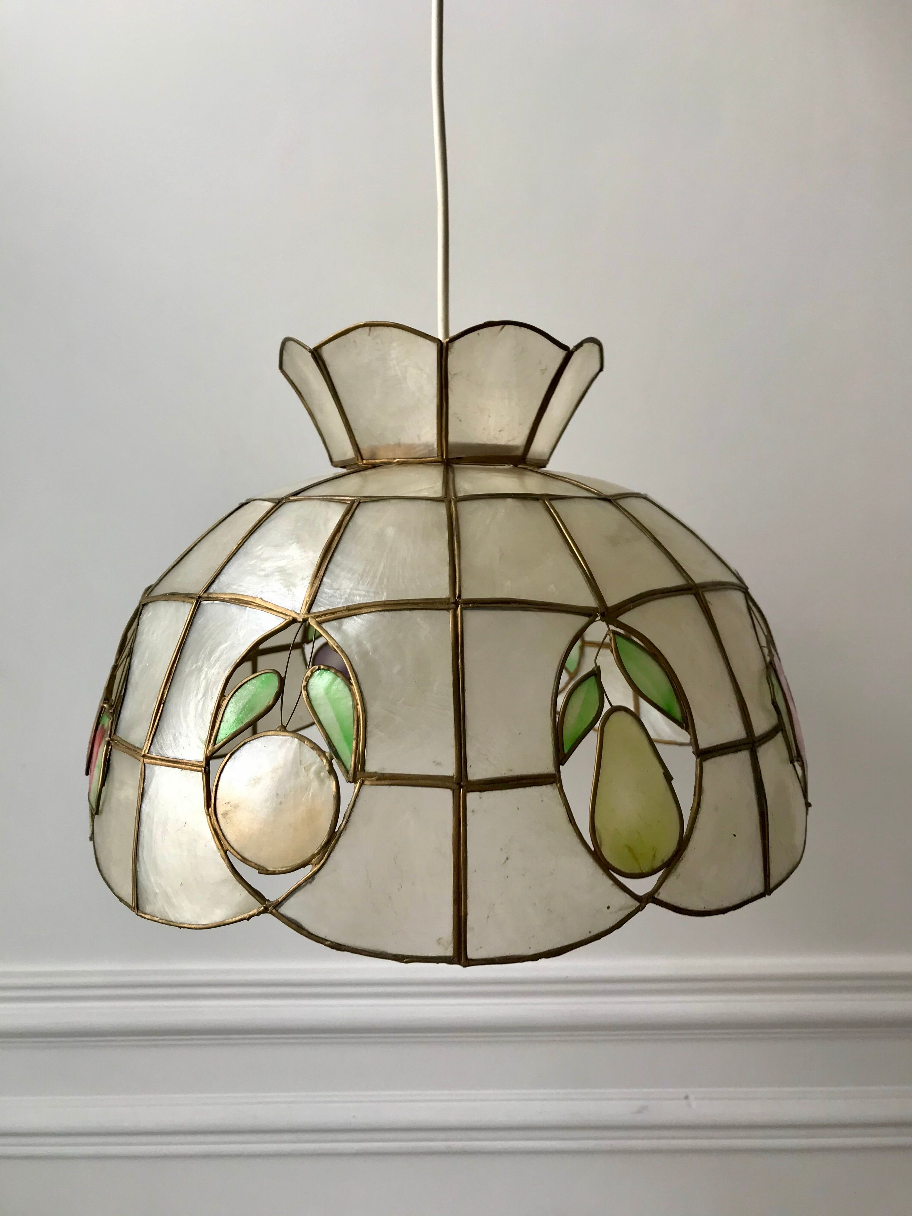 Mother-of-pearl suspension fruits 60s