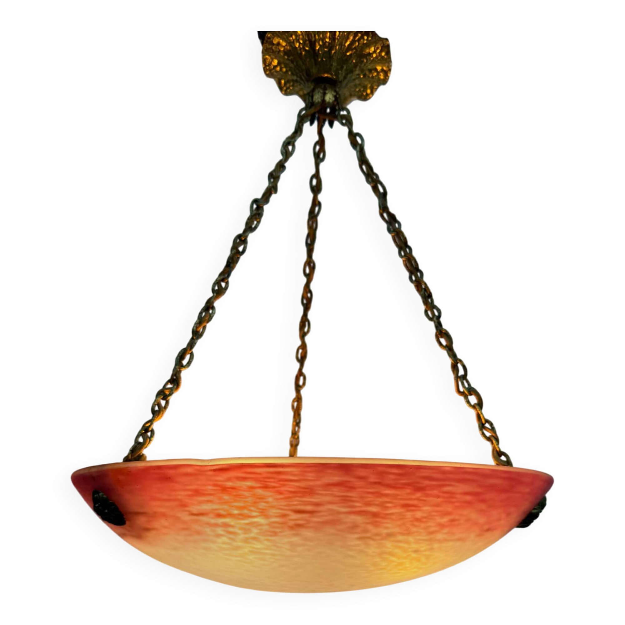 Schneider Art Deco glass paste lustre
