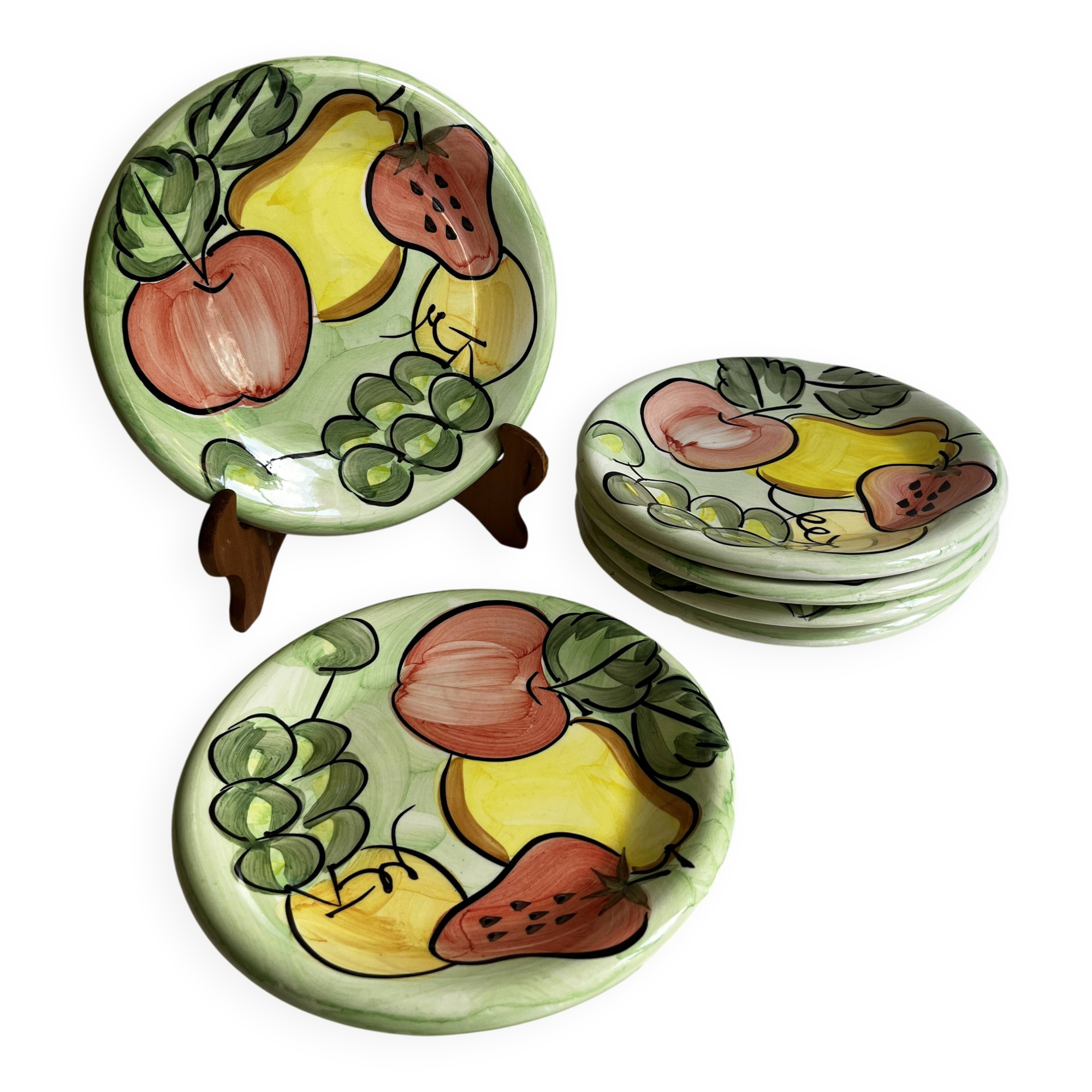 Italian ceramic fruit plates