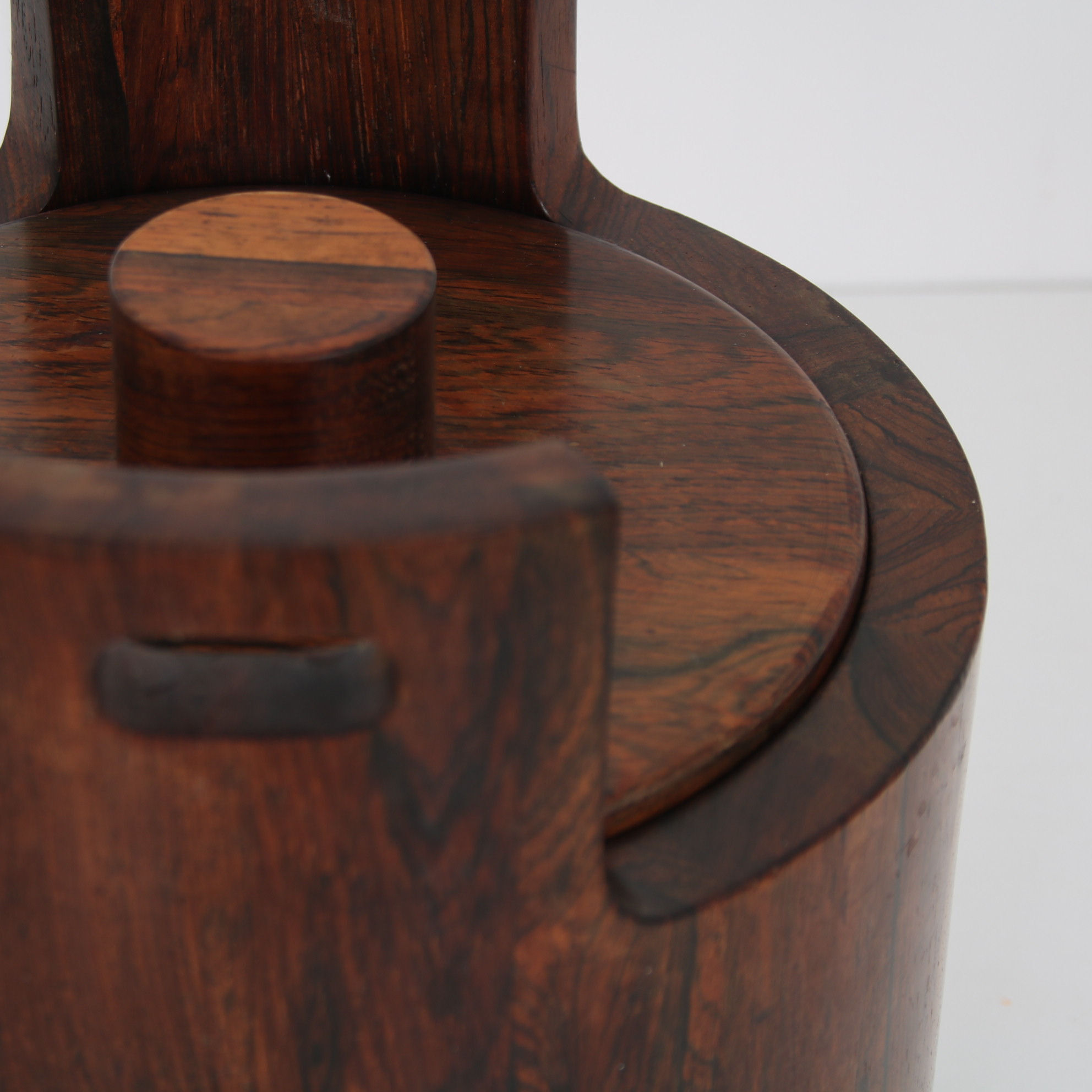 1960s Wooden ice bucket by Jean Gillon from Brazil