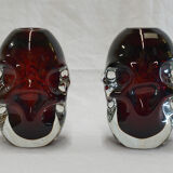 Pair of glass vases by Aseda Sweden
