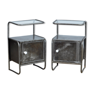 Set iron nightstand, 1950's
