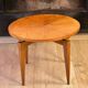 Maison Gouffé Gueridon Table in Sycamore and Bronze, France, circa 1950