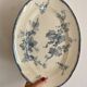 Old oval plate in iron earth model Groseilles de Sarreguemines