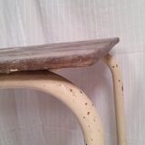 Workshop table wooden top metal base