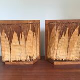 Pair of sconces in vegetable leaves