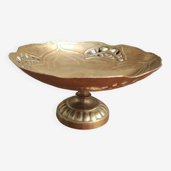 Old brass compote bowl