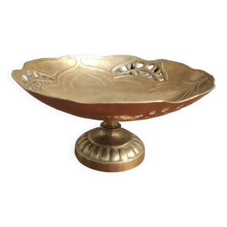 Old brass compote bowl