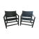 Paire de fauteuils Safari  vintage