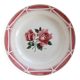Round serving dish in Sarreguemines earthenware, Cibon model - Floral decoration