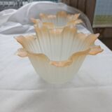 Pair of Art Deco glass tulips / pendant lights