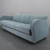 Canapé/lit pliant Art déco nouvellement rembourré par Halabala, années 1930