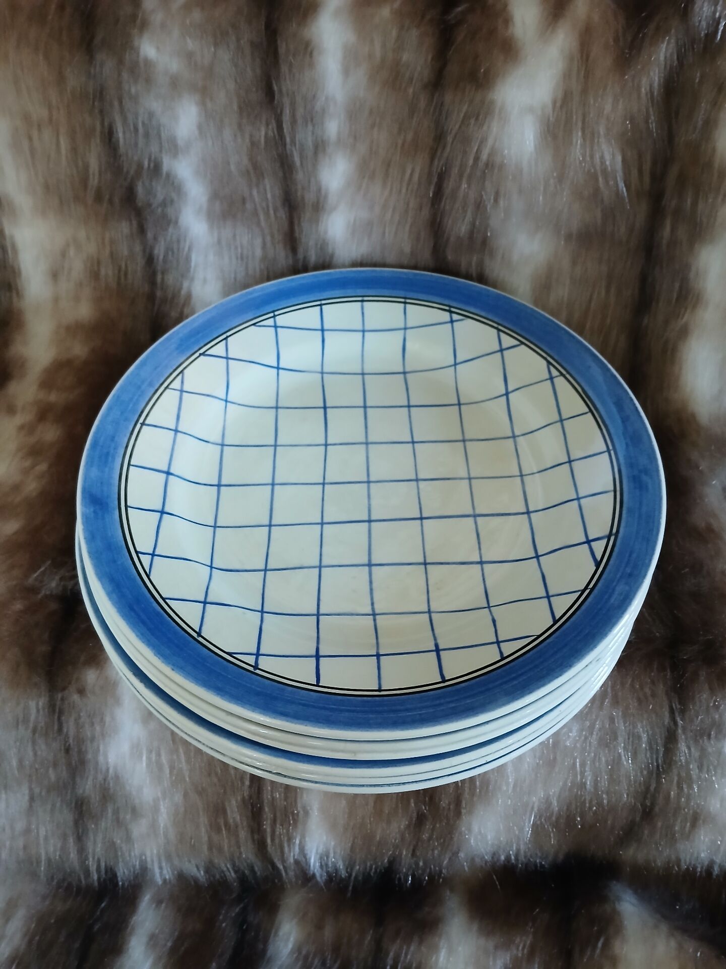 6 assiettes plates anciennes "Michel " de Gien