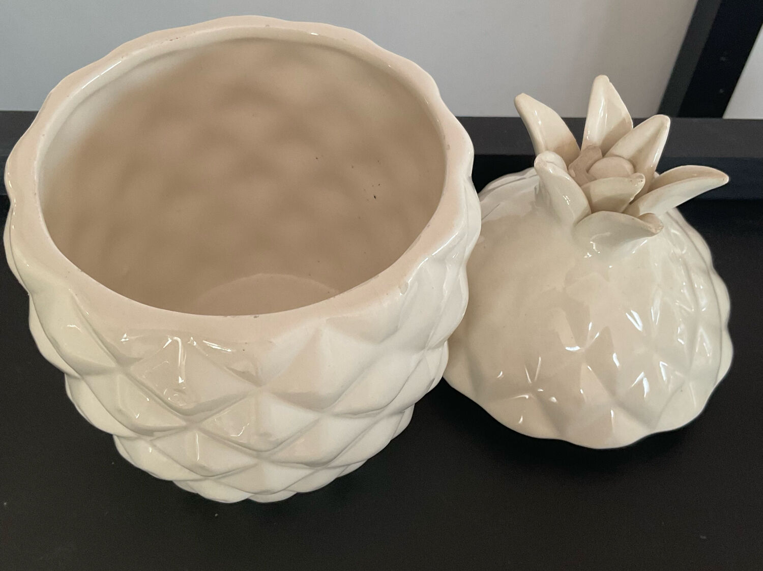 Vintage ceramic pineapple pot 70s