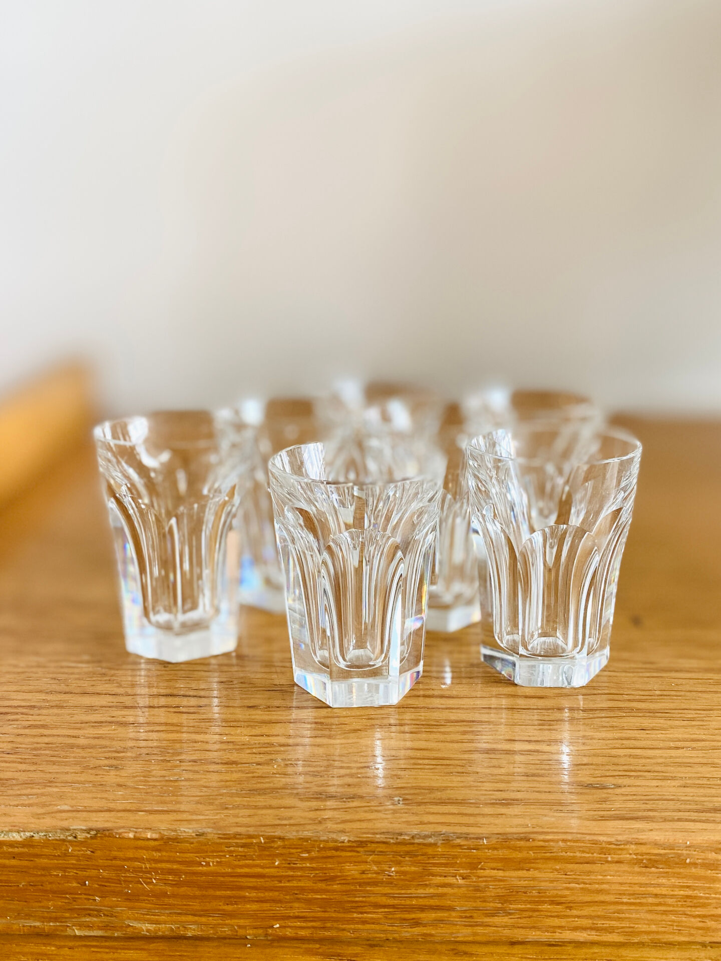 Baccarat crystal liqueur glasses shot glasses