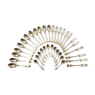 Christofle 12 spoons 12 forks 12 small spoons Versailles model
