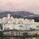 Watercolor saint paul de vence signed jacques anger 1977, provence alpes maritimes 06 impressionism