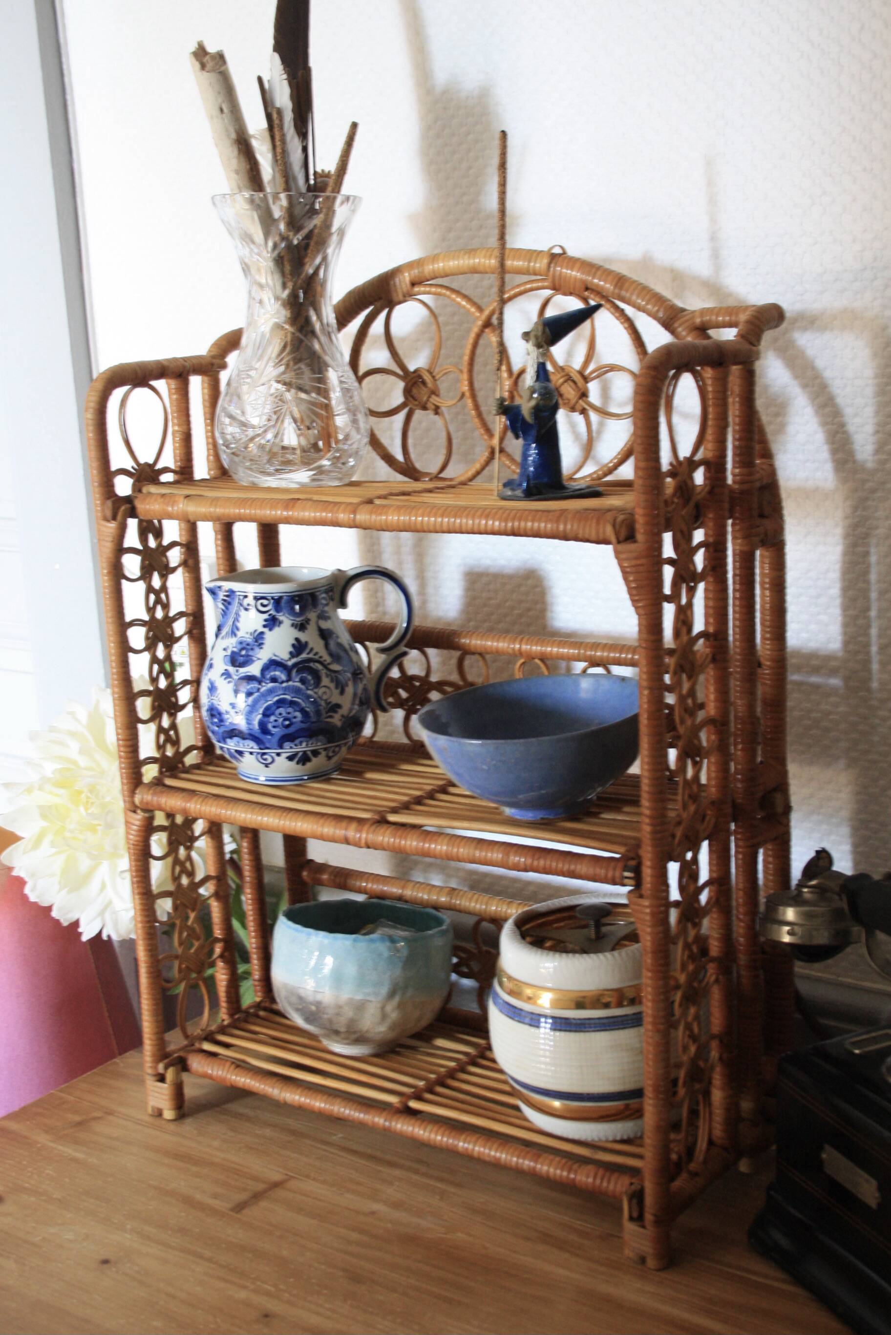 Small rattan shelf