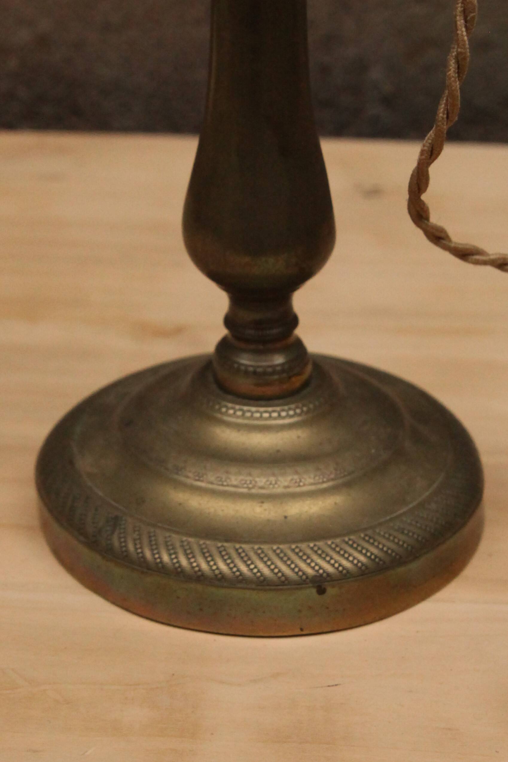 Electrified brass candle holder