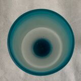 Set de 6 verres à pied en verre givré bleu