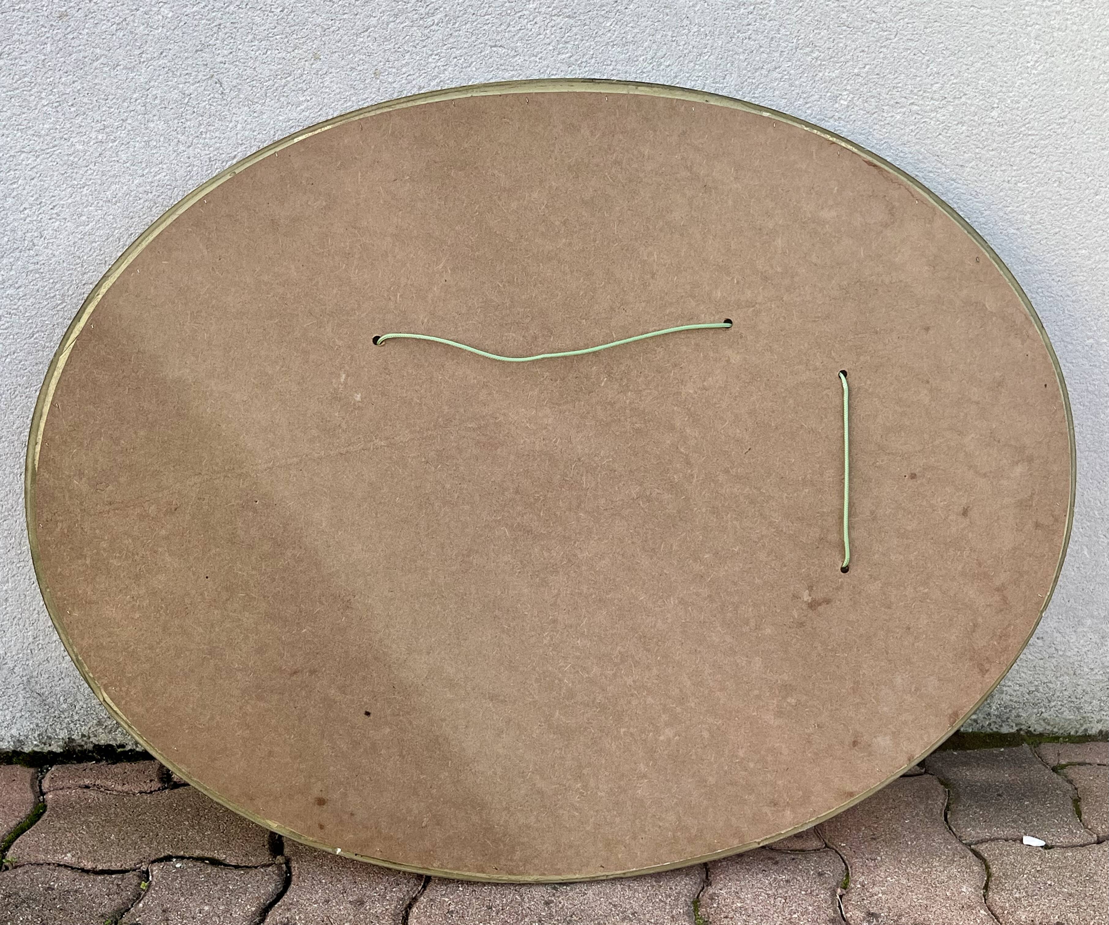 Oval mirror with gold leaf - Empire style - Very good condition