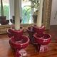 Pair of vintage glazed ceramic candle holders