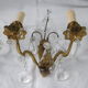 Pair of gilt bronze wall lights antique flower torch lamp