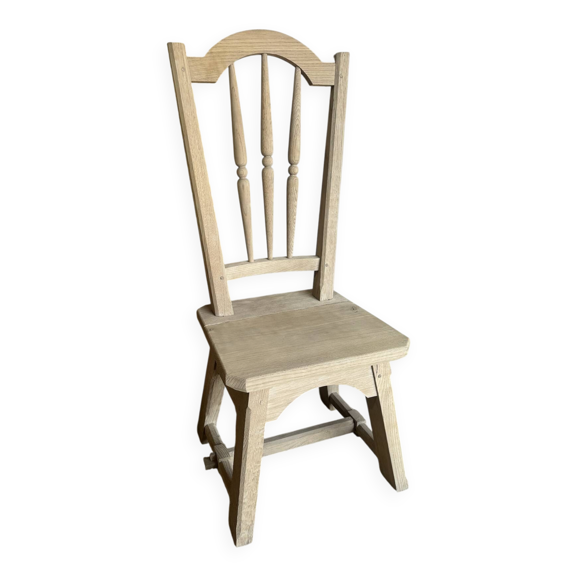 Renovated antique solid oak chair