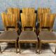 Set of 6 Art Deco period walnut chairs with fan backs, circa 1930