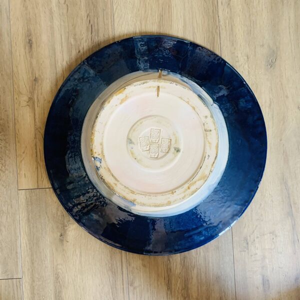 Grand plat biot bleu