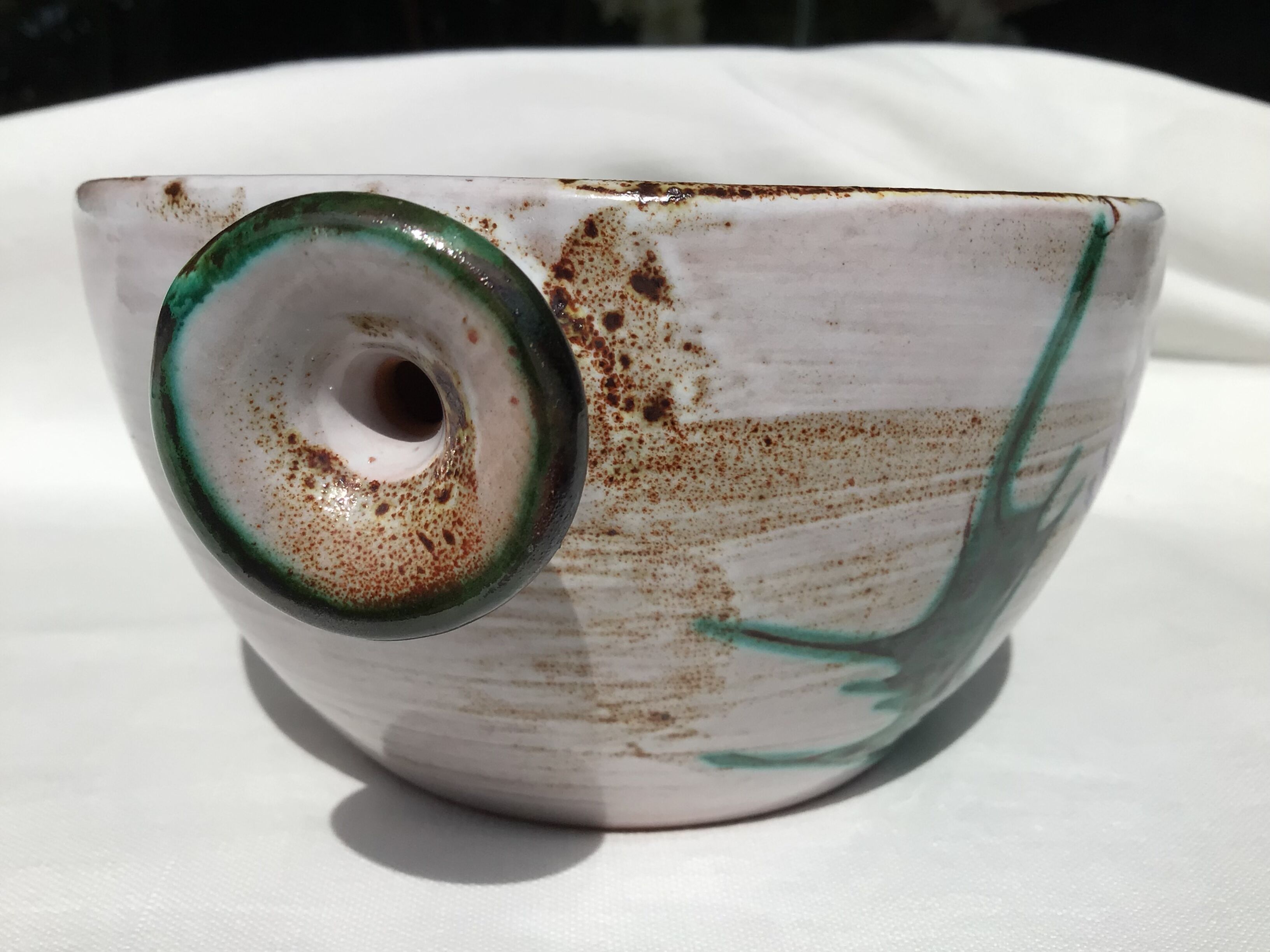 Bowl Vallauris décor thistles diameter 13cm