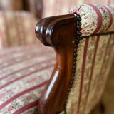 Louis Philippe style armchair with footrest from the 19th century.