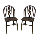 Paire de chaises Ercol des années 70 en hêtre