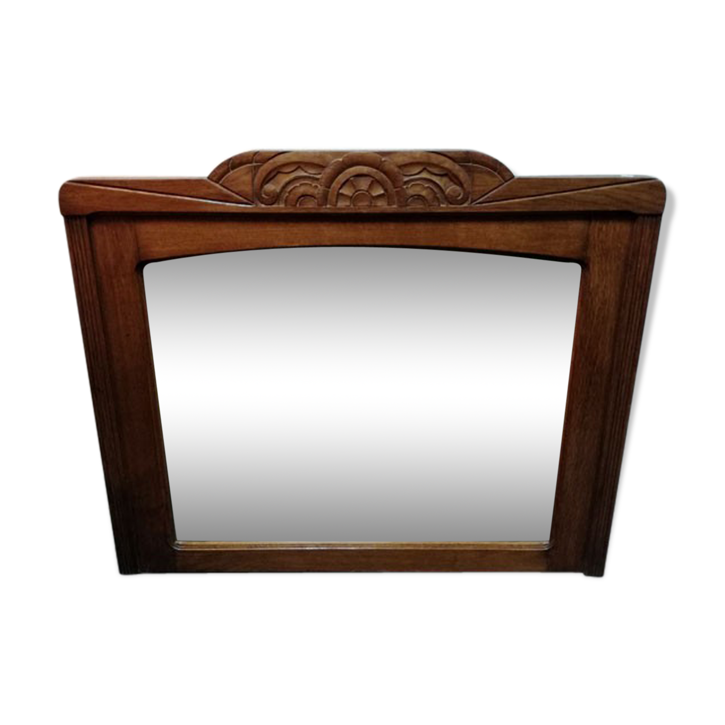 Miroir art déco en bois 78x94cm