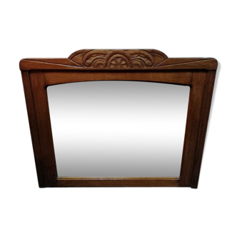 Miroir art déco en bois 78x94cm