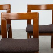 Set of six sculptural Italian dining chairs by Mobil Girgi