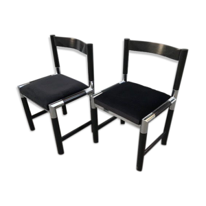 Paire de chaises design 70’ Roche