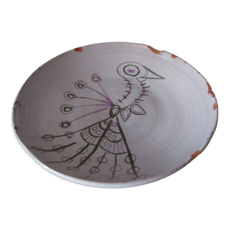 Ceramic dish decor bird