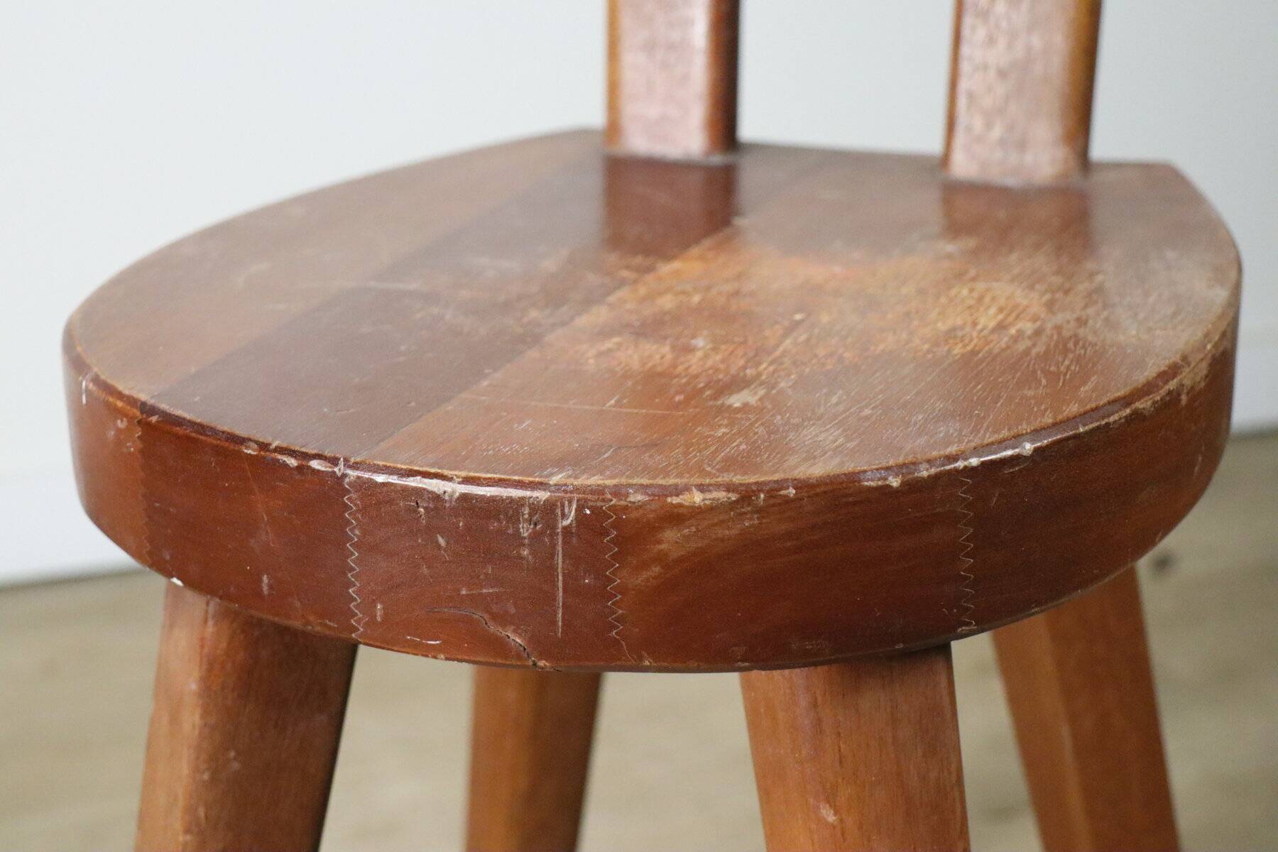 Chaise en acajou par Christian Durupt - Méribel - 1960