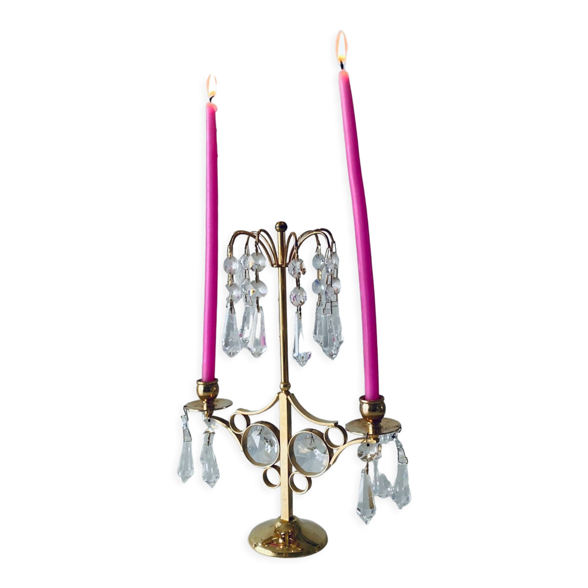 Candle holder with tassels