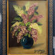 HSP painting "Bouquet of Lilac" signed 1870 + frame