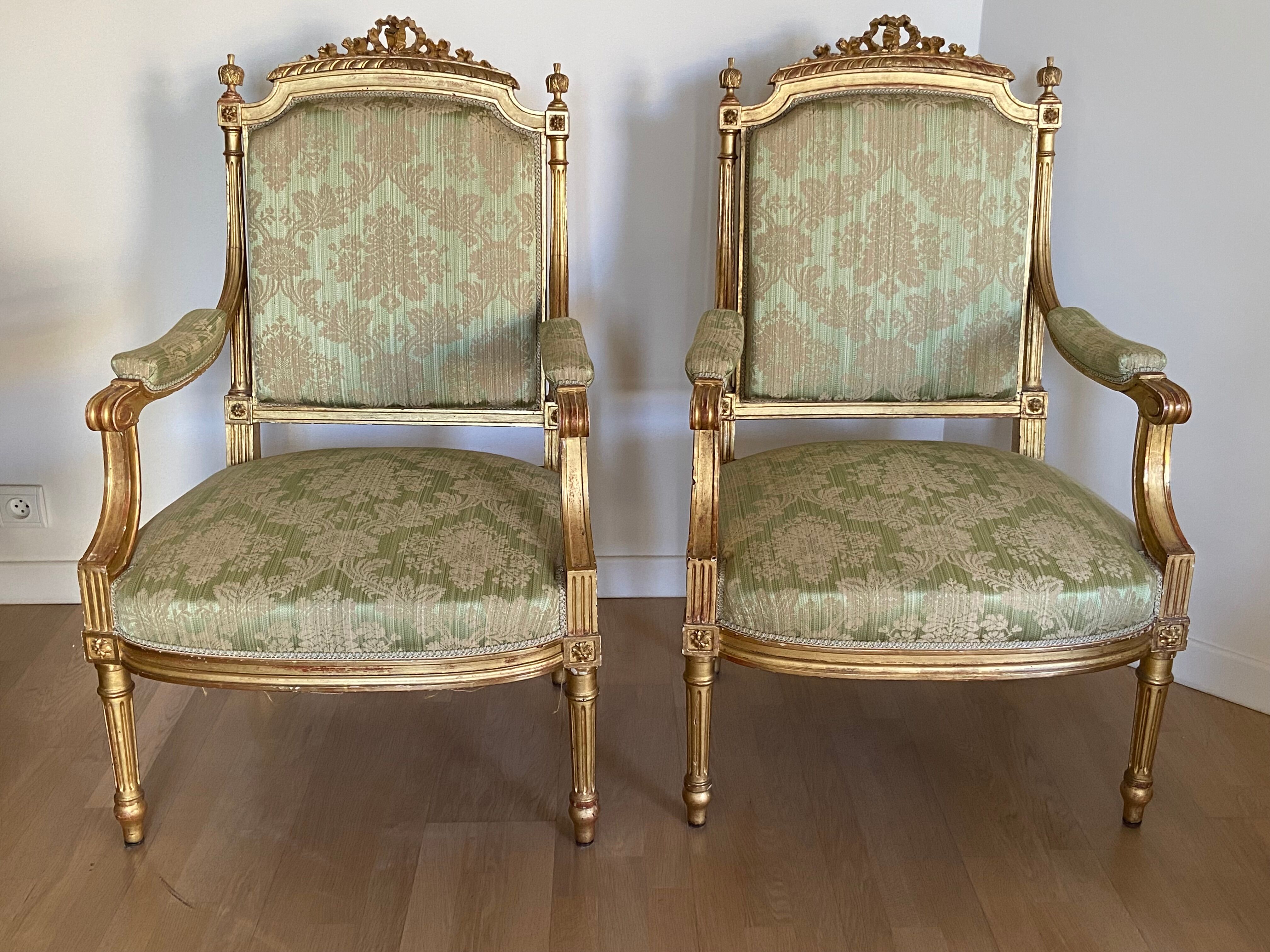 Napoleon III lounge set style louis XVI