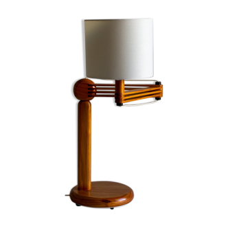 Solid pine articulated lamp, 70s/80s
