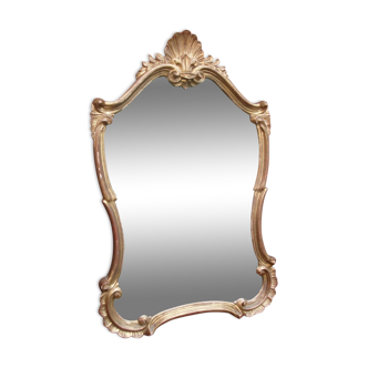 Louis XV-style golden mirror